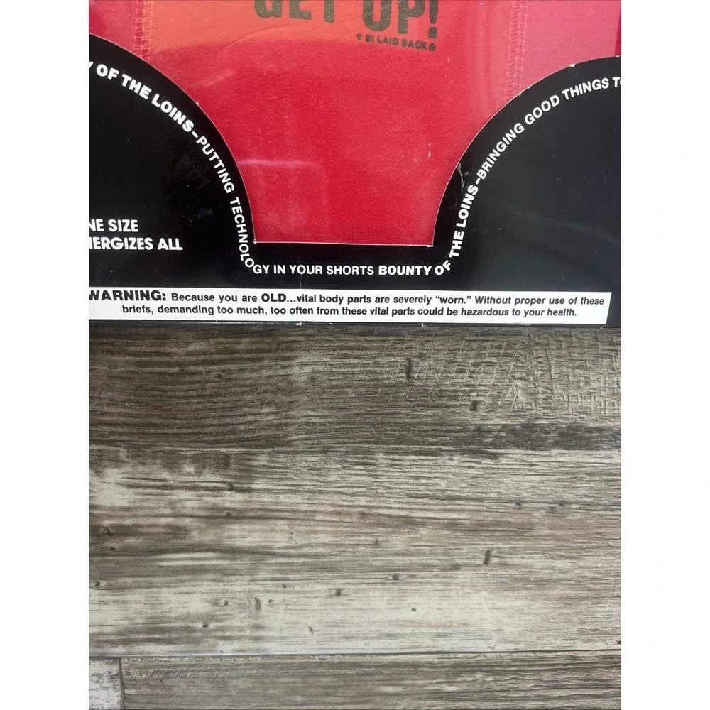 Vintage Over the Hill Re-Energizer Brief Gag Gift 
